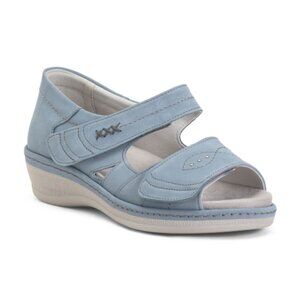 WIDEFIT Made In Portugal Suede Velcro Comfort Sandals